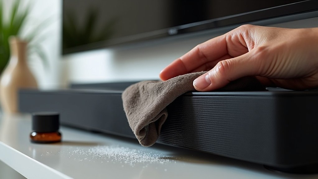 cleaning soundbar grille effectively