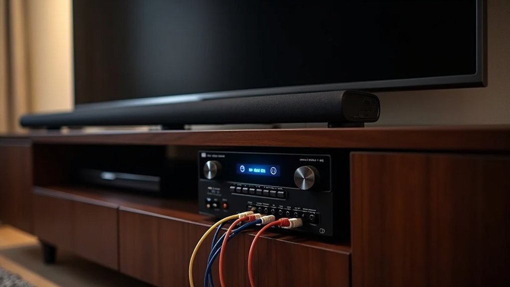 connecting soundbar via receiver