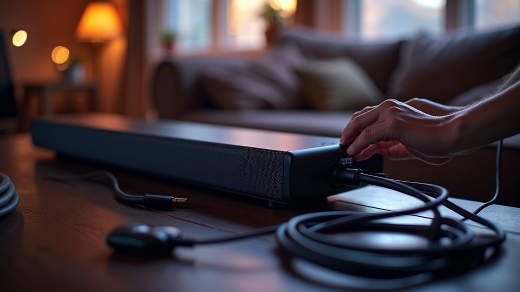 eliminate soundbar static noise