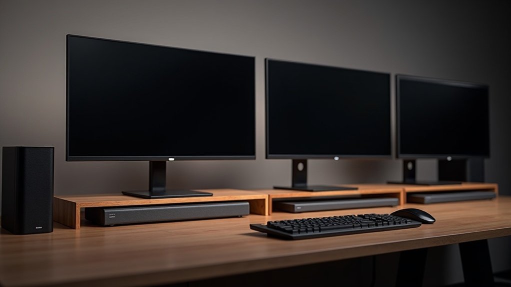 monitor stands with soundbars