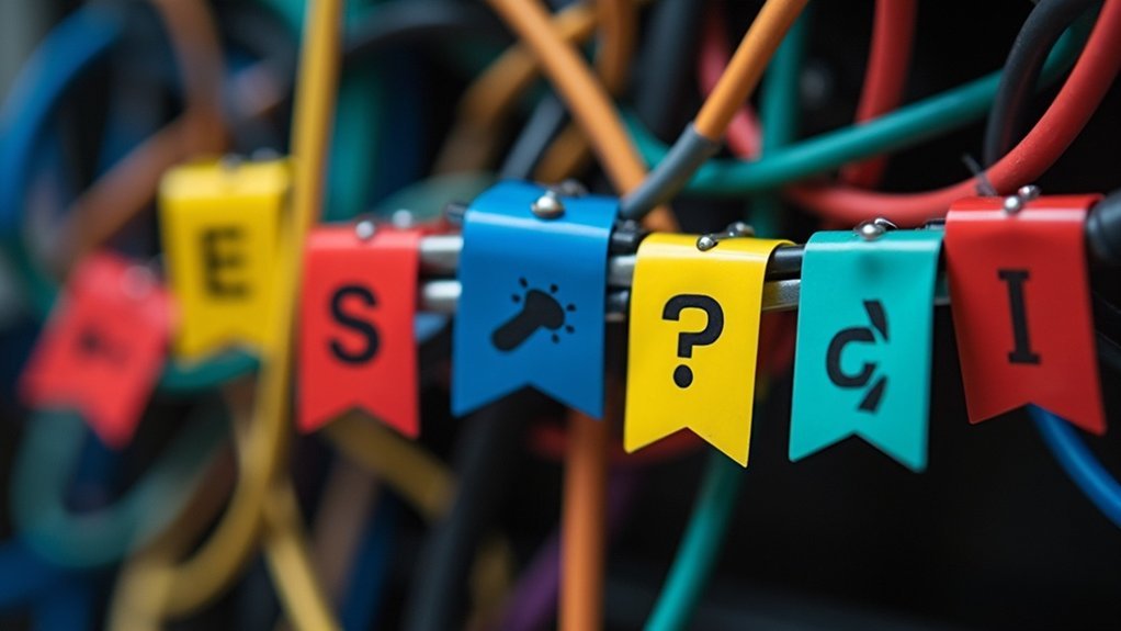 preprinted cable label flags