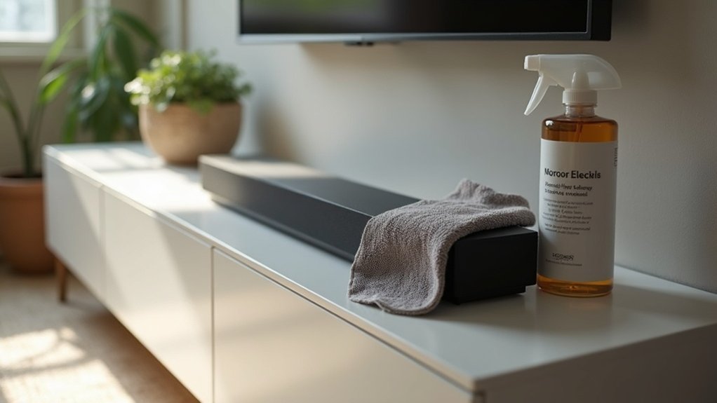 safely dust your soundbar