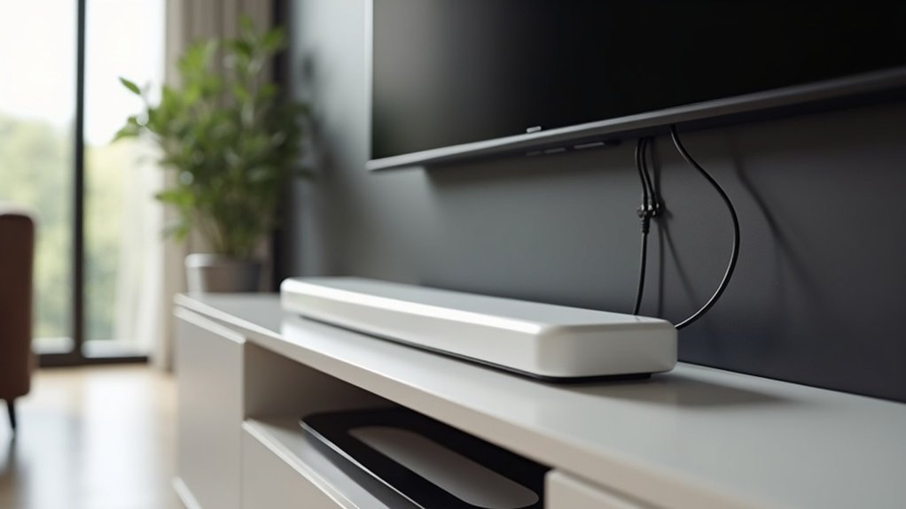 sleek soundbar wire management