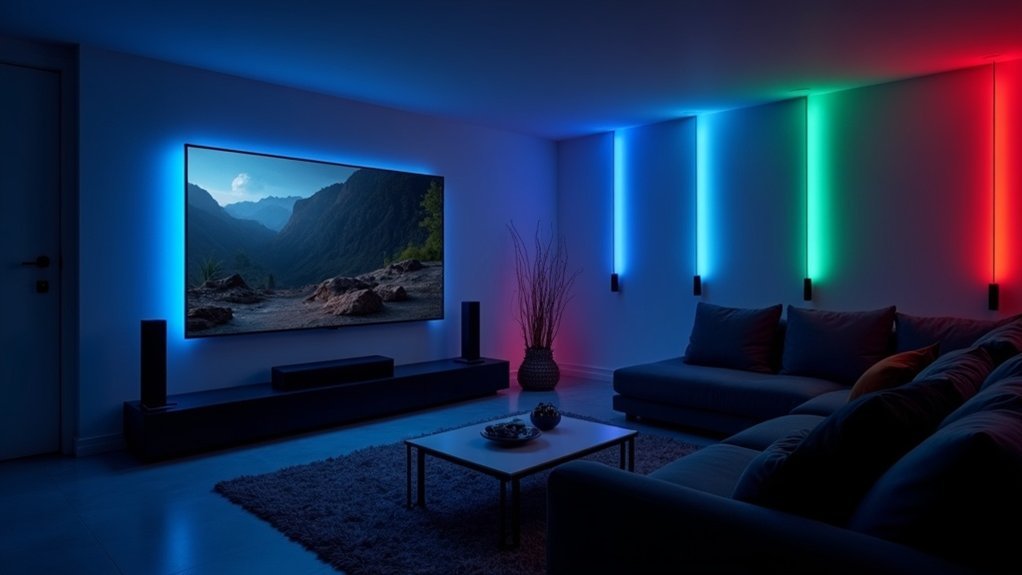 soundbar angled channel lights