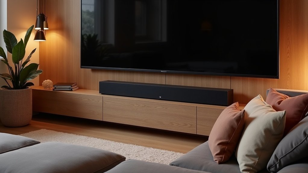 soundbar placement for off center