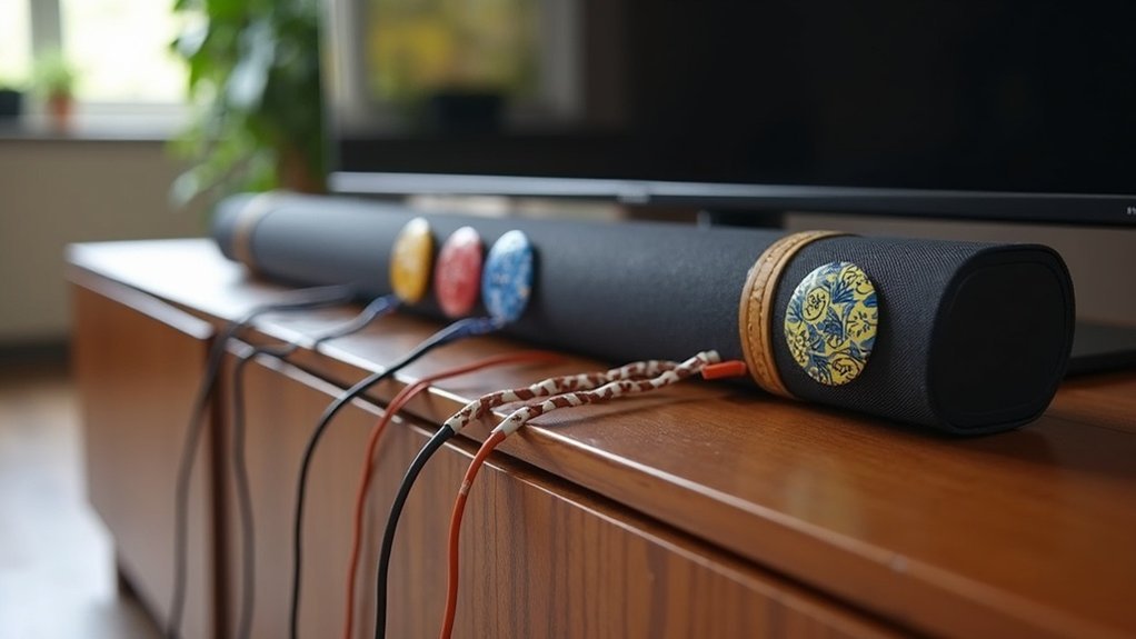 tidy and stylish soundbar setup