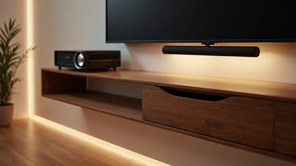 ultra short throw projector shelves